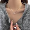 Collar de perlas distintivo de estilo francés para mujer, cadena de lana ligera de lujo de alta gama, cadena de clavícula elegante y sencilla que combina con todo, cadena de cuello de nicho.
