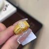 Jin Yan Jin Dian Mismo Estilo Oro Arena Dibujo de Alambre de Diamante Anillo Huevo de Paloma Estilo Chino Nuevo Estilo Retro Corte Elegante Anillo para Mujer