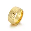 Anel Personalizado de 10mm de Largura com Textura Martelada de Losango Estilo Antigo para Homens Moda Tendência Anel de Alta Qualidade Anel Único