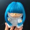 Peluca para Muñeca Bjd 3 Puntos Seda Suave Set de Peluca Labubu Bob Lindo con Flequillo Bobo