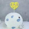 Decoración de pastel de cumpleaños con purpurina para insertar en pastel de cumpleaños tarjeta feliz día del padre papá trabajó duro 1 paquete