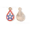 Día de la Independencia EE. UU. Gota de Aceite Joyería Accesorios Colgante de Aleación DIY Cadena de Teléfono Llavero Encanto Venta Caliente Transfronteriza