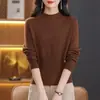 Producto Original Dropshipping Transmisión en Vivo Más Vendido Otoño e Invierno Nuevo Estilo Suéter Básico de Punto Suelto Versátil para Mujer