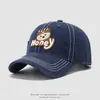 Gorra de Béisbol Infantil de Dibujos Animados de Otoño, Gorra Casual Súper Linda de Oso con Gafas para Niñas, Gorra de Pico de Pato para Bebé Estilo Japonés