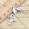 Plata Antigua Caballo Accesorios para Joyería DIY Colgante Encanto Collar Pulsera Colgante