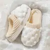 Chinelos de algodão Cixi para mulheres, outono e inverno, casal, sapatos de lua internos, antiderrapantes, quentes, chinelos de algodão de pelúcia para casa