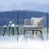 Sofá exterior de ocio, conjunto de mesa y sillas de ratán para jardín de villa en el patio, muebles de exterior para casa de huéspedes al aire libre