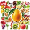 50 Pegatinas de Frutas y Verduras de Compra Directa Transfronteriza de Amazon para Niños, Pegatinas Realistas de Frutas y Verduras, Pegatinas de Chile