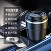 Cenicero creativo para coche con revestimiento cerámico ignífugo, caja de cenizas cubierta con luz LED, cubo de cenizas luminoso, modelo universal