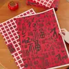 Papel de Regalo Auspicioso Pfaff Festival de Primavera Regalo Papel de Regalo de Año Nuevo Papel de Regalo Rojo Creativo Texto Bendición Papel Material