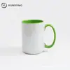 Atacado de Fábrica Caneca de Cerâmica 15oz Grande Capacidade Logo Impresso Cor Interna Xícara de Café Pode Ser Personalizada