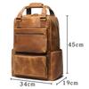 Mochila de cuero Crazy Horse retro para hombre, nueva, de fábrica transfronteriza, para viajes de montaña, de cuero genuino, de gran capacidad, para ordenador