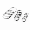 En Stock Acero Inoxidable 304 Anillo Doble Mini Llavero Accesorios para Joyería DIY Anillo de Doble Capa Conector de Doble Bucle Anillo Pony