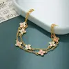 Pulsera de flor de circonita simple estilo Joker frío pulsera de moda nicho lujo ligero joyería de alto temperamento venta al por mayor