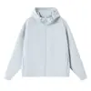 Sudadera de otoño cinco en uno con tacto de nube, amoníaco líquido, cuello alto con cremallera y logo personalizado, ropa de trabajo casual, en stock para venta al por mayor