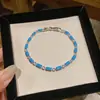 Pulsera Rectangular con Broche de Circonita Super Brillante, Moderna, Sencilla, Lujo Ligero, Sensación de Alta Gama, Versátil para el Uso Diario