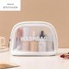 Saco cosmético transparente de PVC saco de banho de grande capacidade PU impermeável saco de lavagem portátil das mulheres saco de armazenamento de viagem portátil