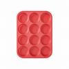 Benhaida Molde de Silicona para Pasteles de 12 Cavidades Molde para Hornear Molde para Pasteles de 12 Agujeros Bandeja para Hornear Pan Tostado