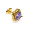 Pendientes Geométricos de Circonita de Acero de Titanio Elegantes Simples Retro Europeos y Americanos Pendientes de Moda Tendencia para Hombres y Mujeres