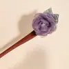 Pasador de Flor Estilo Antiguo para Mujer, Accesorio para el Cabello Hanfu, Pasador Nuevo Estilo Chino, Adorno para el Cabello al por Mayor, Flor de Terciopelo Tradicional
