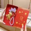 Llavero Colgante Shuibei Oro Puro 999 "Hazte Rico Ahora" Accesorio para Bolso Regalo para Clientes