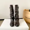 Estilo de dos usos ~ botas nicho, botas largas para mujer, nueva colección otoño/invierno 2026, botas de caña, tacón grueso, moda de caña alta, botas de montar