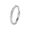 Anillo de pareja de plata pura s999 "Cruzando la Galaxia Juntos", anillos de pareja de plata de ley simples estilo ins para hombre y mujer al por mayor