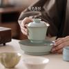 Conjuntos de Chá Estilo Chinês da Cidade Proibida Culturais e Criativos Cinco Fornos Famosos: Uma Tigela, Quatro Xícaras, Xícaras de Chá Gaiwan Domésticas, Conjunto de Presente para Chá Kung Fu