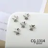 Joias para Nail Art da Nova Série Borboleta, Zircônia Brilhante de Luxo Acessível Borboleta Vazada Cor White K Acessórios de Unha Usáveis