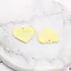 Aleación letras inglesas coloridas pintura corazón de durazno aleación corazón de durazno amor aretes aretes colgante accesorios de joyería DIY