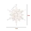 Decoração de Natal floco de neve Pingente de árvore de Natal 12CM Floco de neve Suprimentos de Natal Floco de neve tridimensional