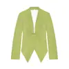 Ins Transfronteiriço Europeu e Americano 2026 Nova Moda Elegante Feminino Atacado Slim-Fit Emagrecedor Pequeno Blazer Cor Sólida Jaqueta de Manga Longa
