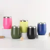Taza para Huevo Transfronteriza de 12 oz con Aislamiento de Doble Capa de Acero Inoxidable 304, Copa de Vino en Forma de U, Taza Portátil con Forma de Huevo, Venta al por Mayor