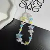 Corrente para Celular com Pingente de Câmera CCD, Pulseira Colorida Estilo Ins com Sino de Vento Flor para Meninas, Acessório Curto de Corrente de Contas Feito à Mão