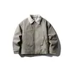 Crowd City Ropa de Trabajo Americana Retro con Solapa de Lana de Cordero Ropa Exterior de Algodón Ropa Exterior de Algodón de Invierno para Hombre Y595