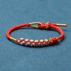 Pulsera fina de 72 líneas de ocho partes de flor de durazno, cuerda roja antigua para enviar a novias, suministro al por mayor