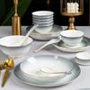 Juego de vajilla de porcelana china, cuenco y plato, regalo para el hogar, Jingdezhen, cuenco y plato de cerámica creativos, combinación de palillos, juego completo, venta al por mayor
