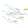 Resistor de Cimento 5W 10W 20W 0.1R 0.25R 0.47R 0.5R 1R 2R 5R 10R 1K 10K