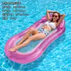 Colchoneta flotante inflable de malla transfronteriza para piscina, tumbona flotante, hamaca acuática de playa al aire libre, cama inflable para juegos acuáticos de verano