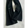 Jeans negros largos de trabajo para mujeres altas, estilo otoño, corte holgado, no ajustados, ligeramente acampanados, pantalones versátiles de pierna ancha hasta el suelo