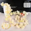 Simulación Ratán de Flor de Cerezo Colgante de Pared Ratán de Flor Artificial Conducto de Aire Acondicionado Interior Techo Decoración de Boda Planta de Vid de Plástico