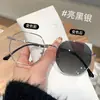 Nuevas gafas de sol de cristal plano anti luz azul para mujer, dulces, de alto valor, transparentes, con cambio de color, gafas para miopía