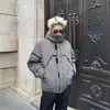 Chaqueta Corta de Algodón Rellena de Plumón Estilo Americano para Hombre Invierno con Capucha Desmontable cleanfit Diseño Desconstruido Chaqueta Rellena de Algodón