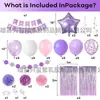 Set de globos color rosa princesa transfronterizo para decoración de cumpleaños de niñas, bola de flor de papel, cortina de flecos metálicos, pancarta de cumpleaños, escena de fiesta