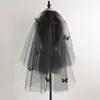 Véu Preto de Halloween Noiva Casamento Gótico Borboleta Tridimensional Festa Estúdio de Fotografia Adereços de Foto Acessórios