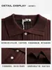 Camisa Polo de Punto Estilo Old Money para Hombre Suéter de Cuello Alto para Hombre Otoño Invierno Casual Rayado de Manga Larga Top para Hombre