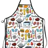 E-commerce transfronterizo caliente barbacoa divertida estampado impermeable simple cuello colgante alto valor de color delantal estampado de letras
