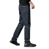 Jeans casuales de alta gama de marca francesa en color azul grisáceo para hombre, corte recto holgado, sin arrugas, duraderos, pantalón largo, nuevo modelo de otoño