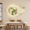 Pintura Decorativa de Forma Estilo Nuevo con Reloj de Pared y Reloj de Mesa de Comedor Mural Pared de Fondo de Arena Laioru Piedra Pintura Colgante de Pared