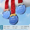 Medallas Creativas de Cristal Espejo Personalizadas de Metal de Alta Gama para Colgar en Juegos Deportivos, Premios de Competición Grupal, Souvenirs